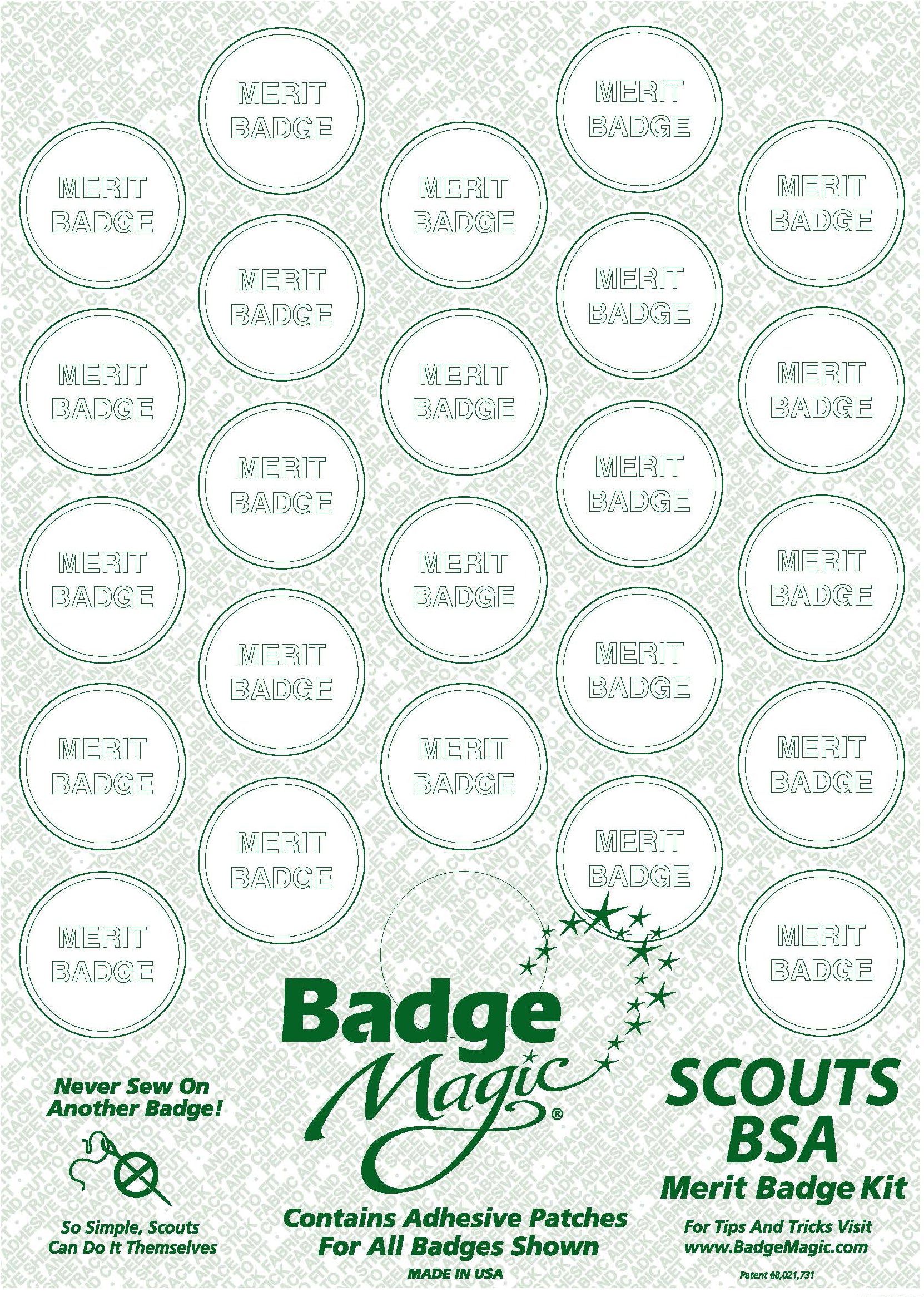 Badge Magic | Cut-to-Fit Freestyle Badge Kit, Patch Adhesive Kit | Pack of 4