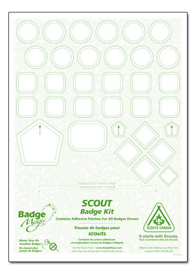 Official BSA Cub Scout Badge Magic Adhesive Patch Kit for Uniform